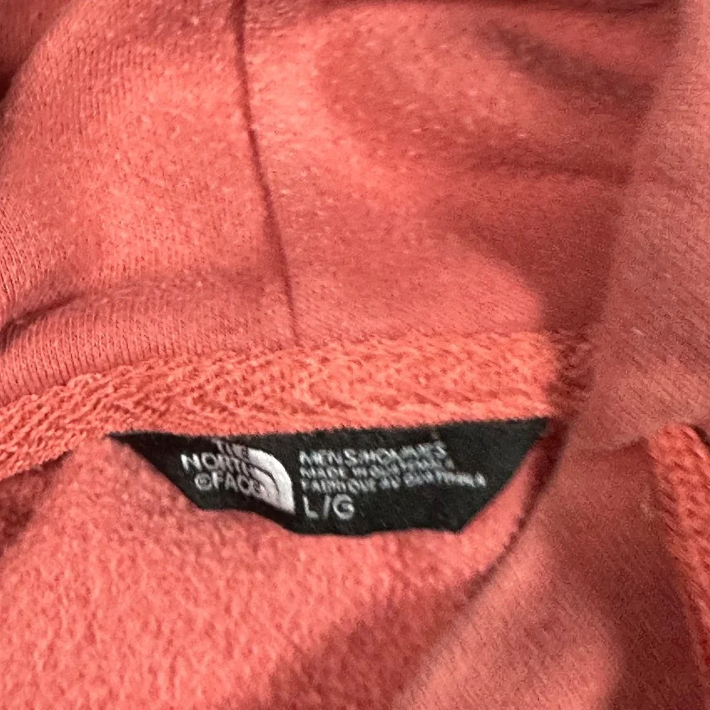 The North Face Mens Large Never Stop Exploring Box Logo Hoodie Red Clay Fleece